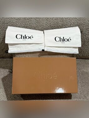 Chloé Dust Bags & Box Set in White and Tan